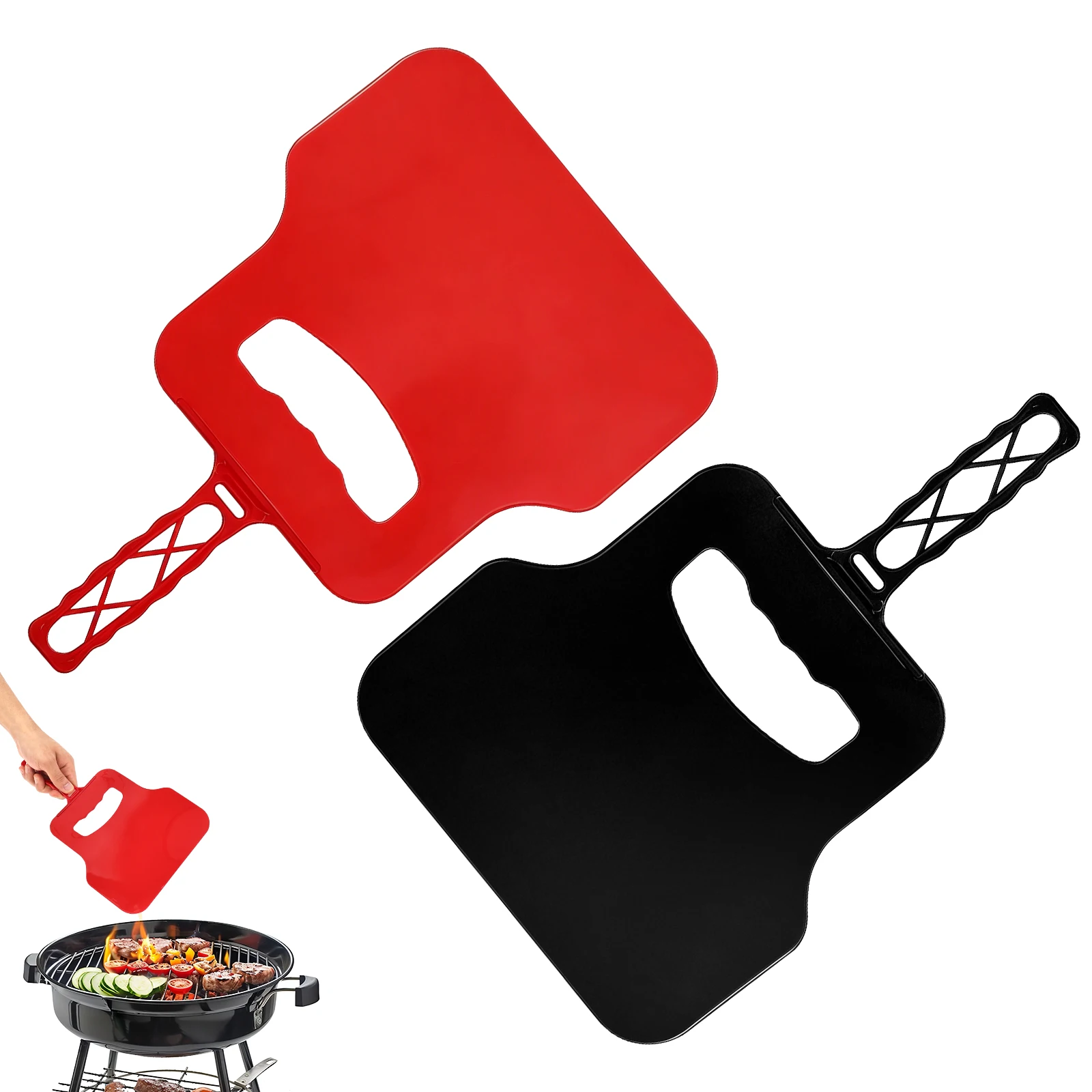Outdoor Camping Cooking Set - Ventilatore Manuale in Plastica, Strumento Portatile