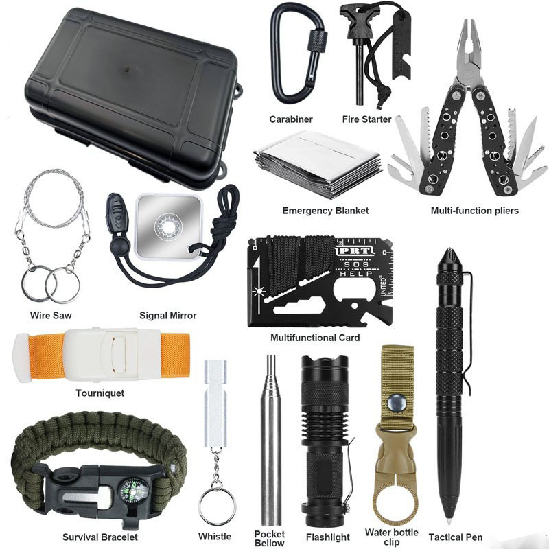 Outdoor Camping Gear - Kit di Sopravvivenza Hongrui DIY Compatto