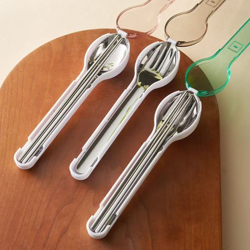 Outdoor Y Camping - Set di posate portatili con scatola