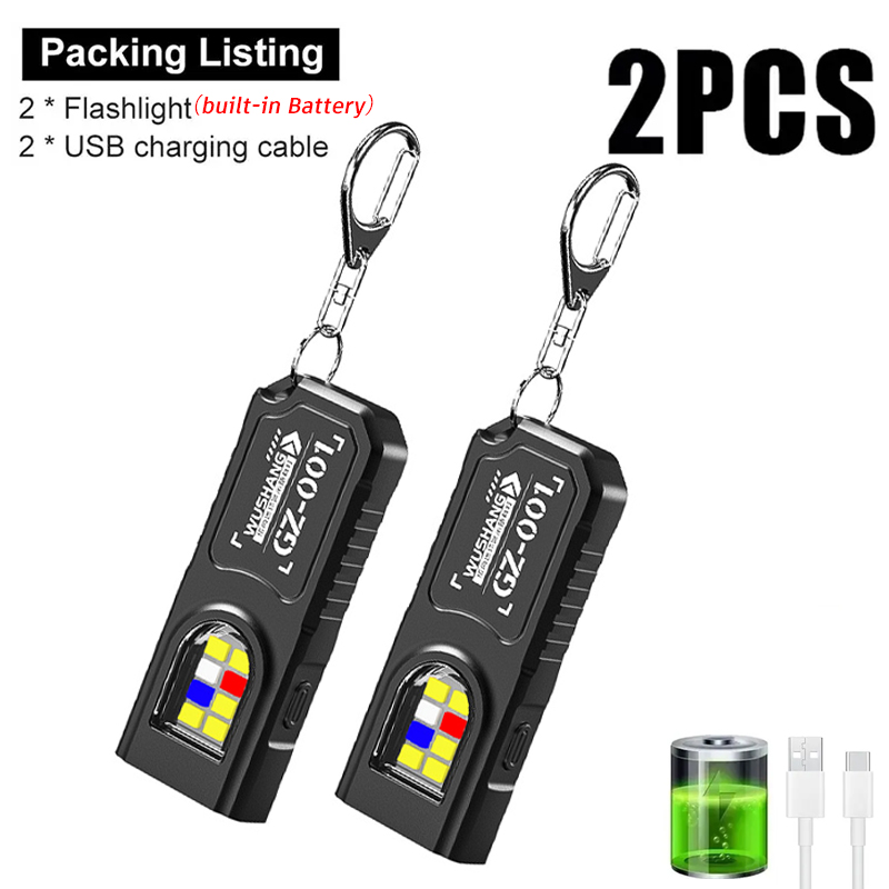 Camping Lantern - Torcia Portachiavi Multifunzione Ricaricabile USB con