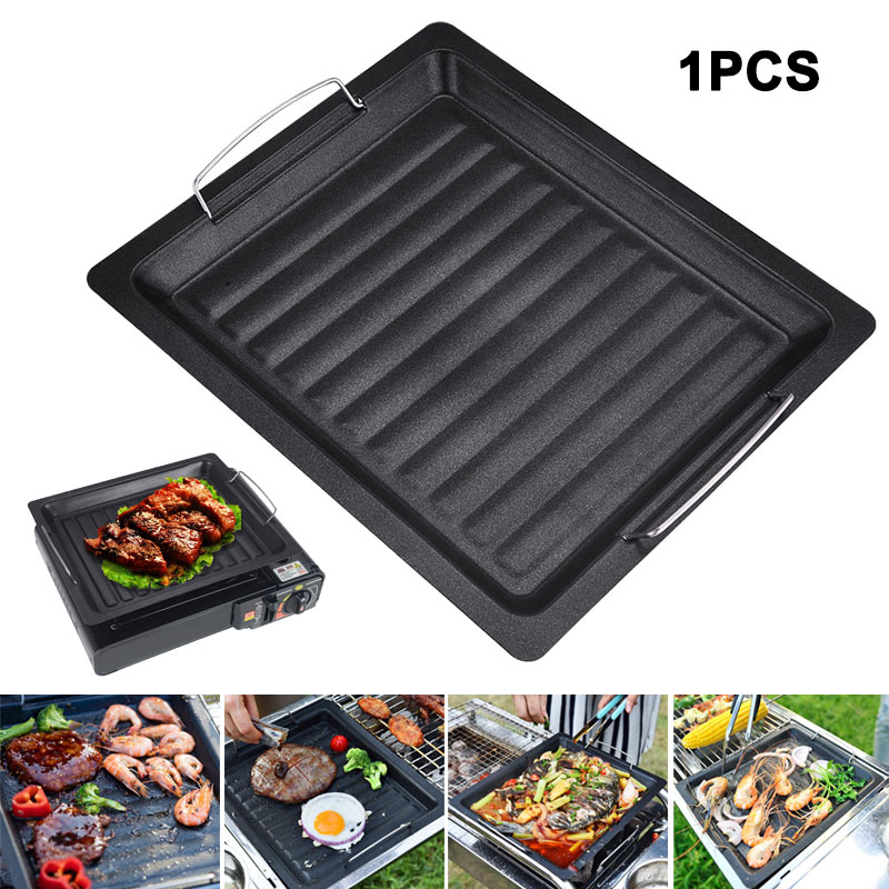 Outdoor Camping Cooking Set - Padella per grigliare quadrata spessa da