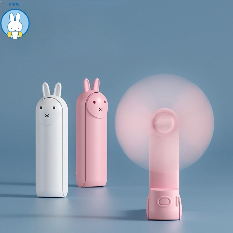 Outdoor Y Camping - Ventilatore Portatile Pieghevole Kawaii Miffy, Ricaricabile