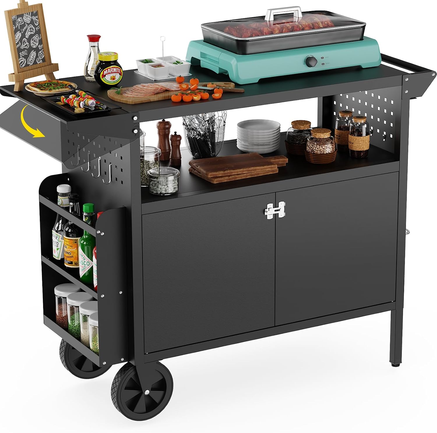 Carrello da esterno per barbec - Outdoor Camping Table recensione e prezzo