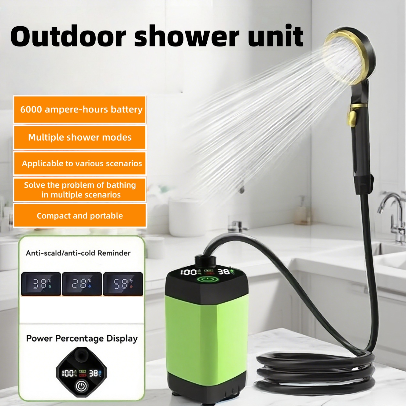 Doccia Elettrica Portatile per - Outdoor Camping Gear recensione e prezzo