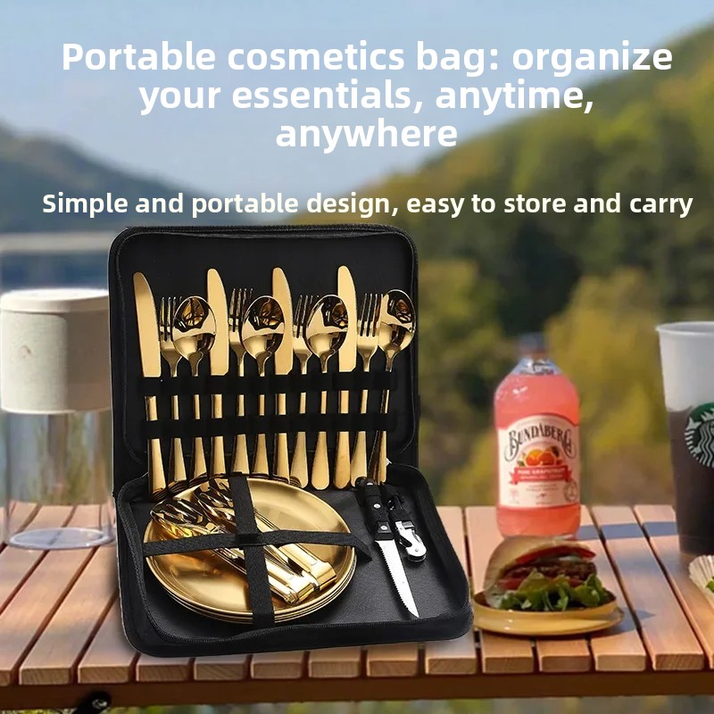 Set di posate portatile in acc - Outdoor Camping Meals recensione e prezzo