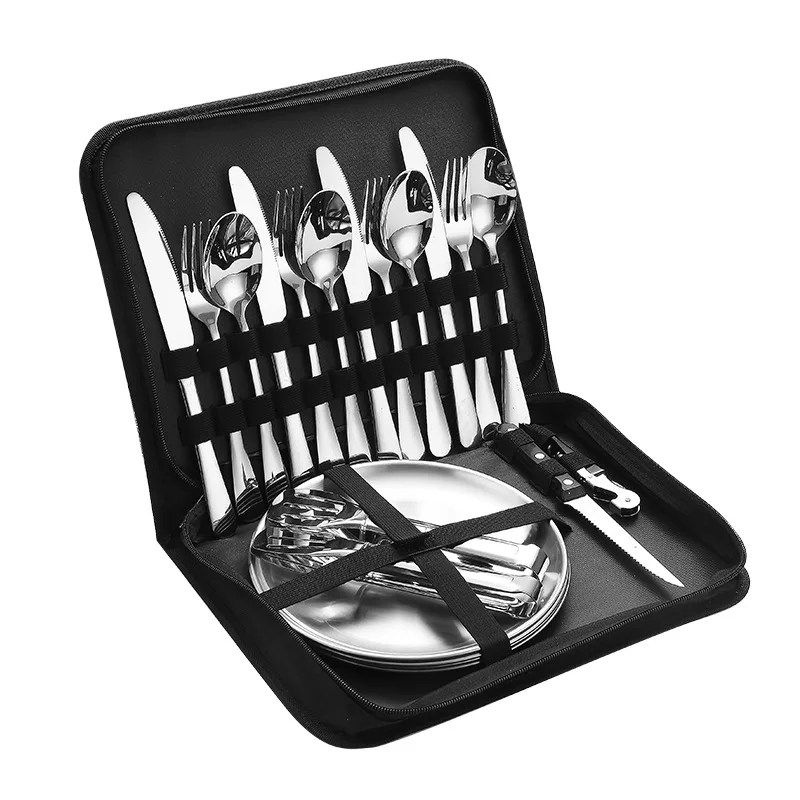 Set di posate portatile in acc - Outdoor Camping Meals recensione e prezzo
