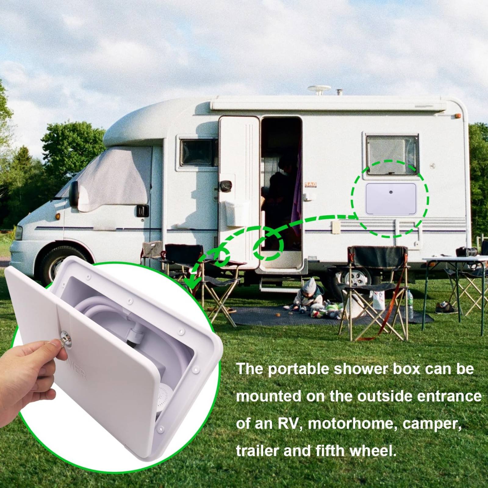 Box Doccia Esterno per Camper, - Outdoor Camping Gear recensione e prezzo