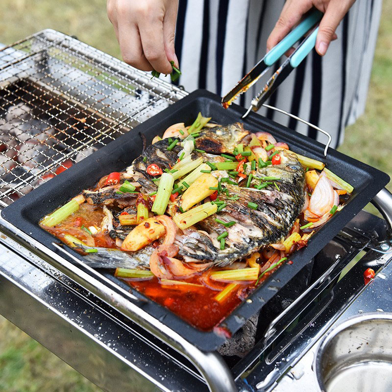 Padella per grigliare quadrata - Outdoor Camping Cooking Set recensione e prezzo