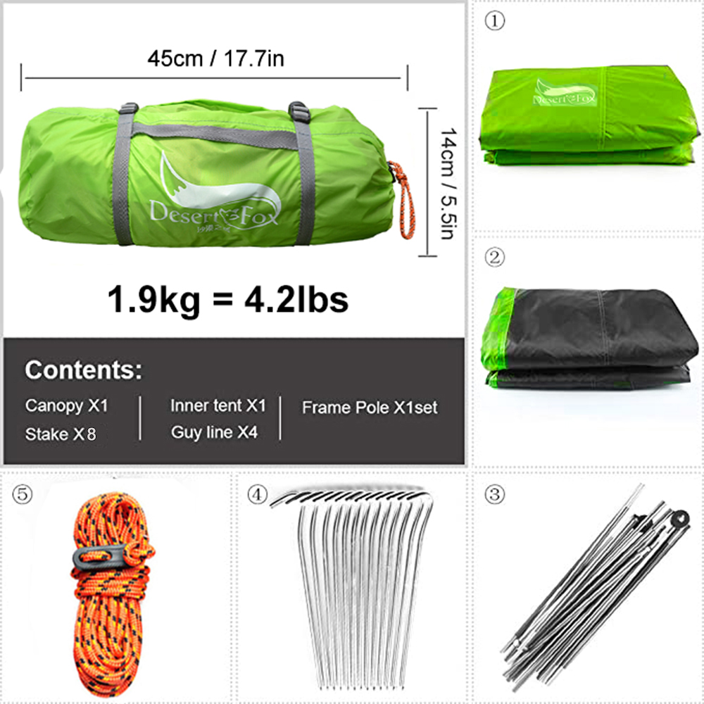 Desert&Fox Tenda per 2 Persone - Outdoor Camping Dome recensione e prezzo